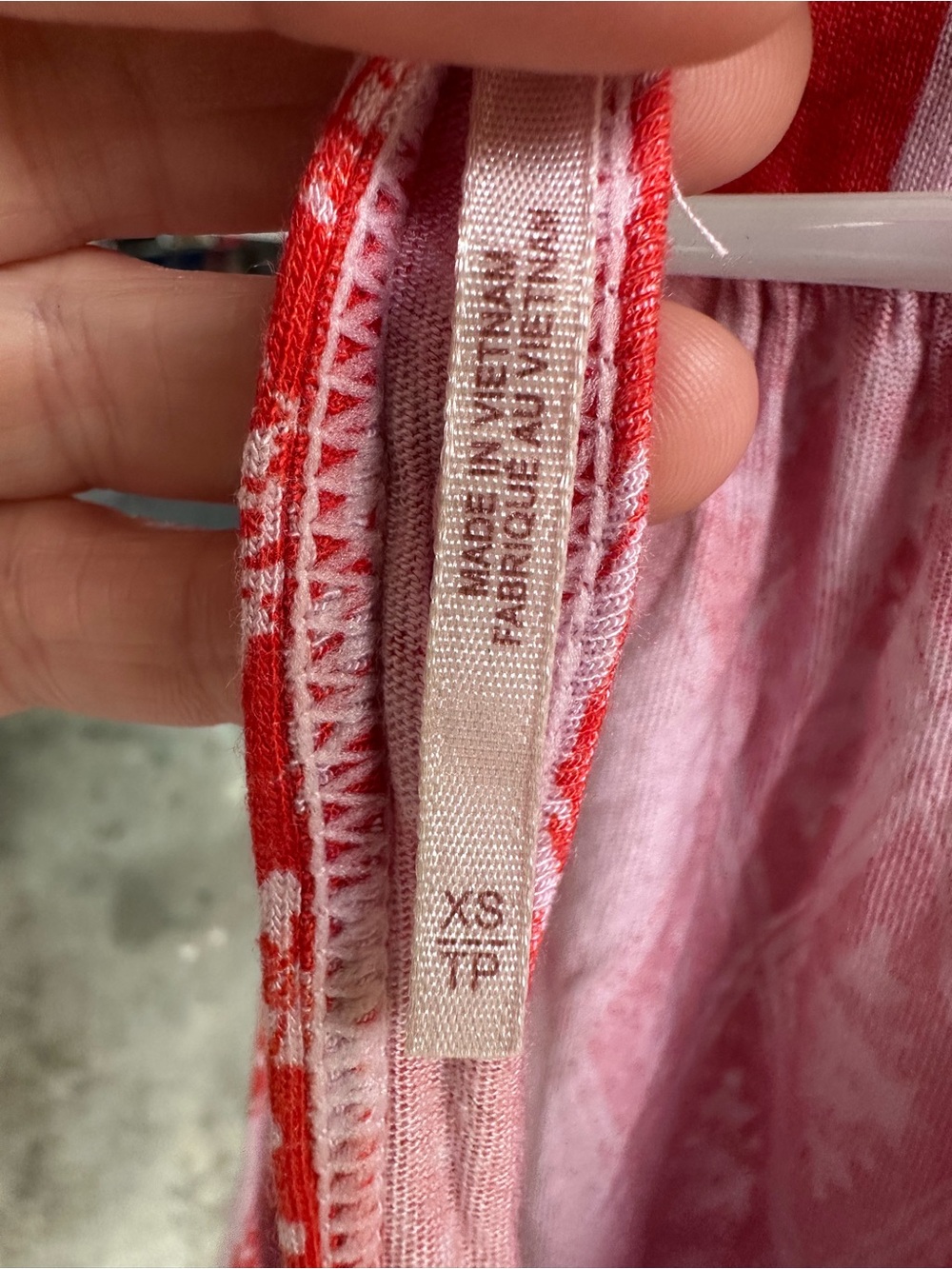 Free People Pink & Red Tie-Dye Tank Top with XS Tag